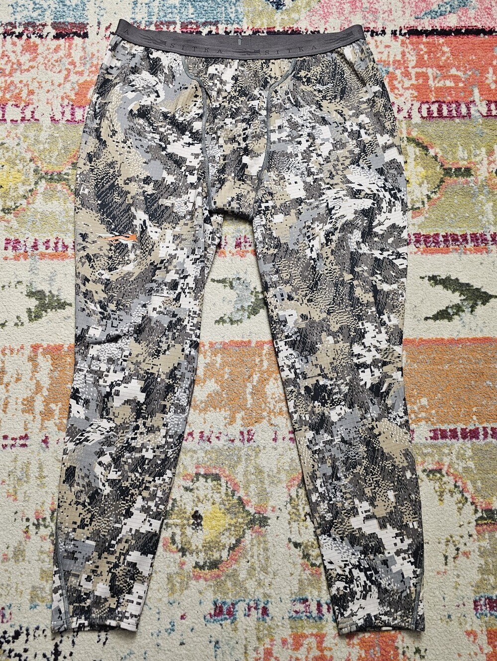 SITKA Gear Men's XL CORE Heavyweight Bottoms Camo Base Layer Pants Grid Fleece